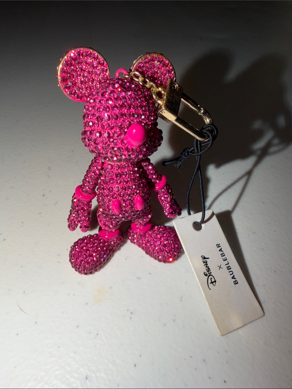 #563. Disney baublebar pink Mickey keychain